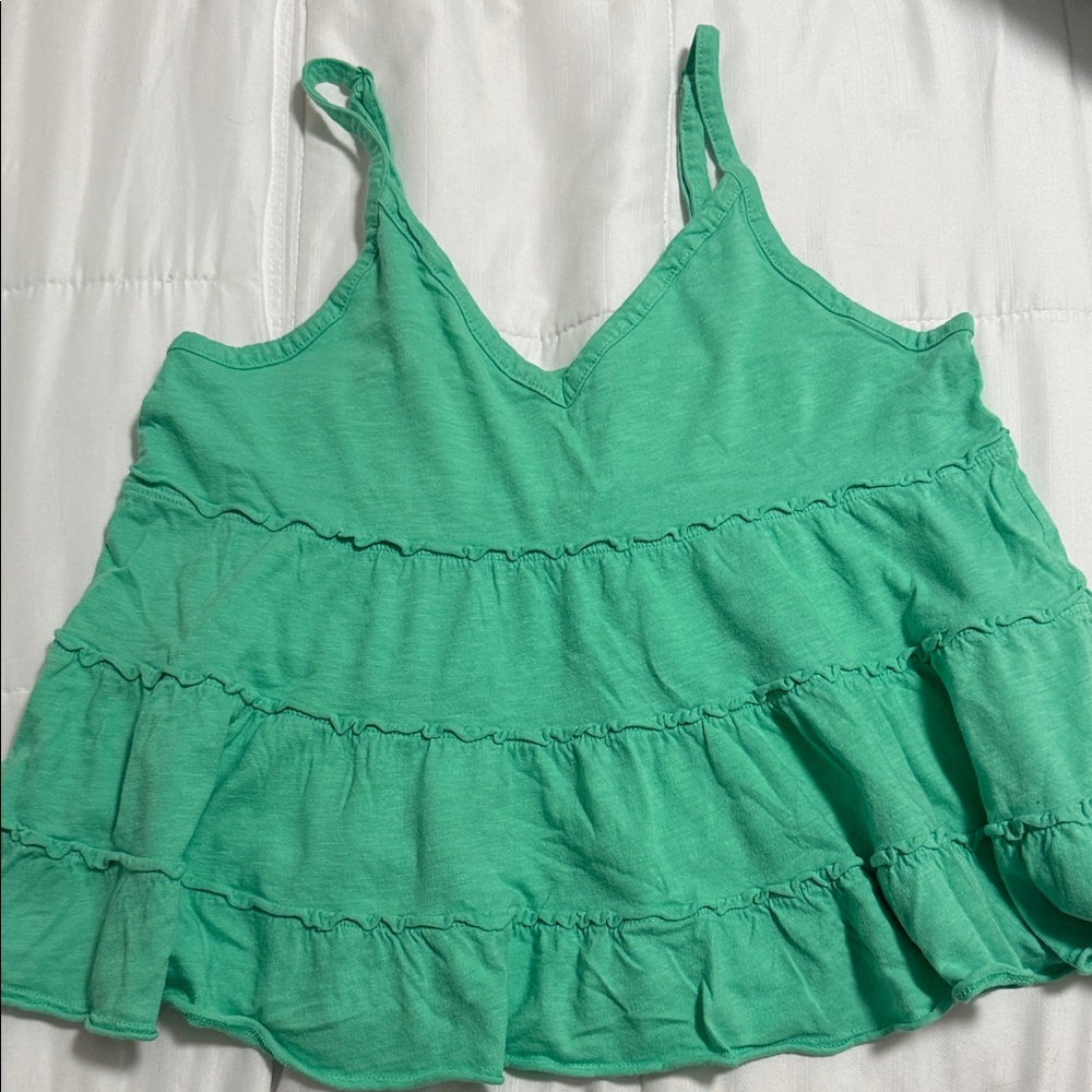 American Eagle Green OutfittersRuffled Tank Top